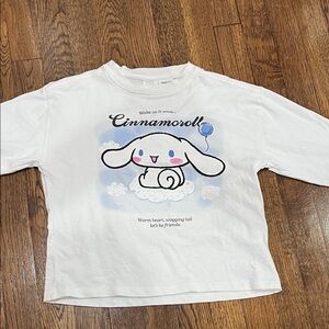 Zara Cinnamoroll Long Sleeve Tee - White and Blue